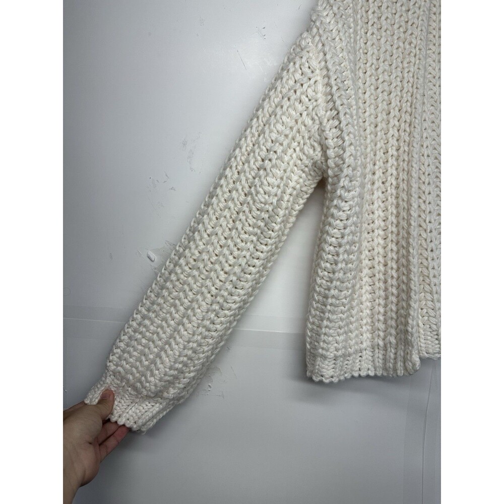 Wild Fable Women's Open Knit Chunky Cozy Cardigan White  Size Large - Picture 2 of 8
